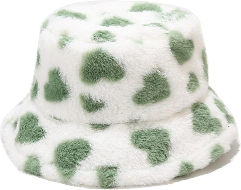 Dirholl Women's Winter Faux Fur Fuzzy Warm Bucket Hat - Image 1